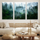 Misty Forest Wall Art Canvas Print – Framed Foggy Mountain by MyGreatCanvas | Canvas Wall Art Prints | Photo Prints & Wall Decor