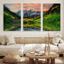 Maroon Bells Lake Wall Art Canvas Print – Framed Majestic