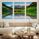 Majestic Snow-Capped Peaks Wall Art Canvas Print, Vibrant by MyGreatCanvas | Canvas Wall Art Prints | Photo Prints & Wall Decor