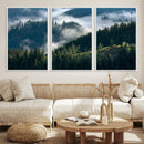 Misty Forest Wall Art Canvas Print, Serene Pine Hills and by MyGreatCanvas | Canvas Wall Art Prints | Photo Prints & Wall Decor