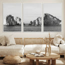 Coastal Wall Art – Framed Black White Ocean Canvas Artwork, by MyGreatCanvas | Canvas Wall Art Prints | Photo Prints & Wall Decor