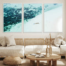 Minimal Beach Wall Art – Framed Ocean Swimming Canvas by MyGreatCanvas | Canvas Wall Art Prints | Photo Prints & Wall Decor