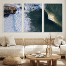 Ocean Wave Wall Art – Aerial Coastal View Canvas Artwork, by MyGreatCanvas | Canvas Wall Art Prints | Photo Prints & Wall Decor