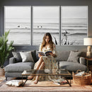 Surfer Silhouette Wall Art Canvas Print – Framed Calm Ocean by MyGreatCanvas | Canvas Wall Art Prints | Photo Prints & Wall Decor