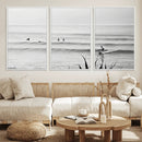 Surfer Silhouette Wall Art – Framed Calm Ocean Canvas by MyGreatCanvas | Canvas Wall Art Prints | Photo Prints & Wall Decor