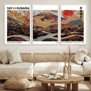 Modern Japanese Wall Art Canvas Print – Framed Abstract
