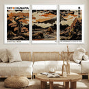 Modern Japanese Wall Art Canvas Print – Framed Abstract