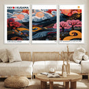 Modern Japanese Wall Art Canvas Print – Framed Abstract