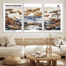 Modern Japanese Wall Art Canvas Print – Framed Abstract