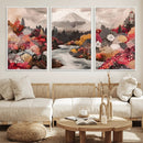 Mountain Wall Art Canvas Print – Framed Autumn Forest