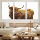Highland Cow Wall Art Canvas Print – Framed Farmhouse Rustic by MyGreatCanvas | Canvas Wall Art Prints | Photo Prints & Wall Decor