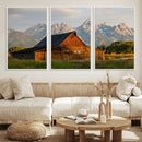 Rustic Barn Wall Art Canvas Print – Framed Grand Teton Park