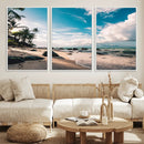 Tropical Beach Wall Art Canvas Print – Framed Ocean Waves by MyGreatCanvas | Canvas Wall Art Prints | Photo Prints & Wall Decor