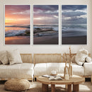 Golden Hour Wall Art Canvas Print – Framed Tranquil Waves