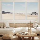 Minimalist Beach Wall Art Canvas Print – Framed Coastal