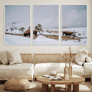 Bison Wildlife Wall Art Canvas Print – Framed Snowy Prairie by MyGreatCanvas | Canvas Wall Art Prints | Photo Prints & Wall Decor