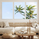Palm Trees Wall Art Canvas Print – Framed Tropical Coastal