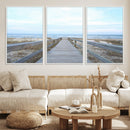 Beach Boardwalk Wall Art Canvas Print – Framed Coastal