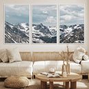 Snowy Peaks Wall Art Canvas Print – Alpine Wilderness