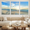 Minimalist Seaside Wall Art Canvas Print – Morning Glow