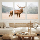 Vintage Wildlife Wall Art Canvas Print – Misty Landscape by MyGreatCanvas | Canvas Wall Art Prints | Photo Prints & Wall Decor
