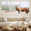 Rustic Deer Wall Art Canvas Print – Forest Woodland Stag