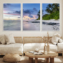 Tropical Beach Wall Art Canvas Print – Framed Sunset Glow by MyGreatCanvas | Canvas Wall Art Prints | Photo Prints & Wall Decor