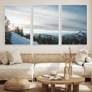 Snowy Mountains Wall Art Canvas Print – Framed Alpine by MyGreatCanvas | Canvas Wall Art Prints | Photo Prints & Wall Decor