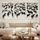 Wild Horse Stampede Wall Art Canvas Print – Monochrome by MyGreatCanvas | Canvas Wall Art Prints | Photo Prints & Wall Decor