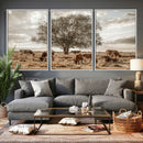 Texas Longhorn Cattle Wall Art, Rustic Western Ranch Canvas by MyGreatCanvas | Canvas Wall Art Prints | Photo Prints & Wall Decor