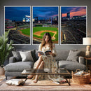 Target Field Wall Art Canvas Print – Baseball Stadium Scene,