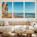 Scenic Beach Wall Art Canvas Print – Tall Palm Trees, Sandy by MyGreatCanvas | Canvas Wall Art Prints | Photo Prints & Wall Decor