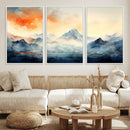 Warm Clouds Abstract Mountain Wall Art, Modern Landscape by MyGreatCanvas | Canvas Wall Art Prints | Photo Prints & Wall Decor
