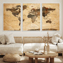 Push Pin World Map Canvas Print – Travel Tracker Wall Art