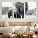 Elephant Family Africa Wall Art Canvas Print by MyGreatCanvas | Canvas Wall Art Prints | Photo Prints & Wall Decor