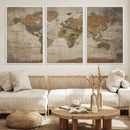 World Map Canvas Print – Framed Travel Map Wall Art for by MyGreatCanvas | Canvas Wall Art Prints | Photo Prints & Wall Decor