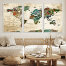 World Map Canvas Print – Framed Detailed Map of the World by MyGreatCanvas | Canvas Wall Art Prints | Photo Prints & Wall Decor