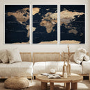 World Map Canvas Print – Detailed Map of the World Wall Art by MyGreatCanvas | Canvas Wall Art Prints | Photo Prints & Wall Decor