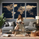 World Map Canvas Print – Detailed Map of the World Wall Art