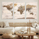 World Map Canvas Print – Framed Travel Map Wall Art for by MyGreatCanvas | Canvas Wall Art Prints | Photo Prints & Wall Decor