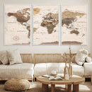 World Map Canvas Print – Framed Detailed Map of the World by MyGreatCanvas | Canvas Wall Art Prints | Photo Prints & Wall Decor