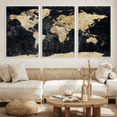 Framed Large World Map Wall Art Canvas Print for Living Room by MyGreatCanvas | Canvas Wall Art Prints | Photo Prints & Wall Decor