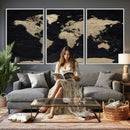 World Map Wall Art Print – Detailed Map of the World Wall