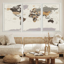 World Map Wall Art Print by MyGreatCanvas | Canvas Wall Art Prints | Photo Prints & Wall Decor