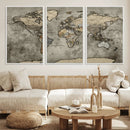 World Map Canvas Print – Detailed Map of the World Wall Art