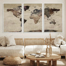 World Map Canvas Print – Detailed Map of the World Adventure