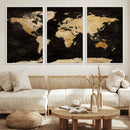 Extra Large World Map Canvas Print – Detailed Map Classic