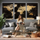 Extra Large World Map Canvas Print – Detailed Map Classic