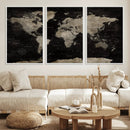 Detailed World Map Wall Art Print - Large Framed World Map