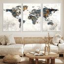 World Map Wall Art Canvas Print for Office Wall Decor by MyGreatCanvas | Canvas Wall Art Prints | Photo Prints & Wall Decor